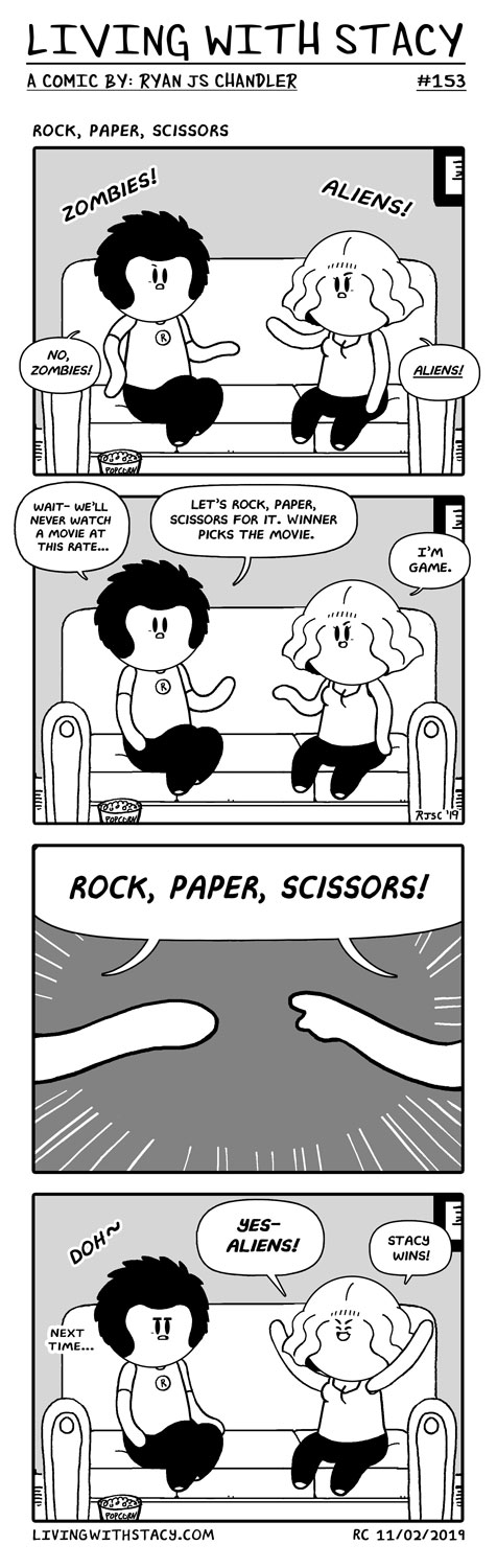 Rock Paper Scissors - Living With Stacy Comic #153