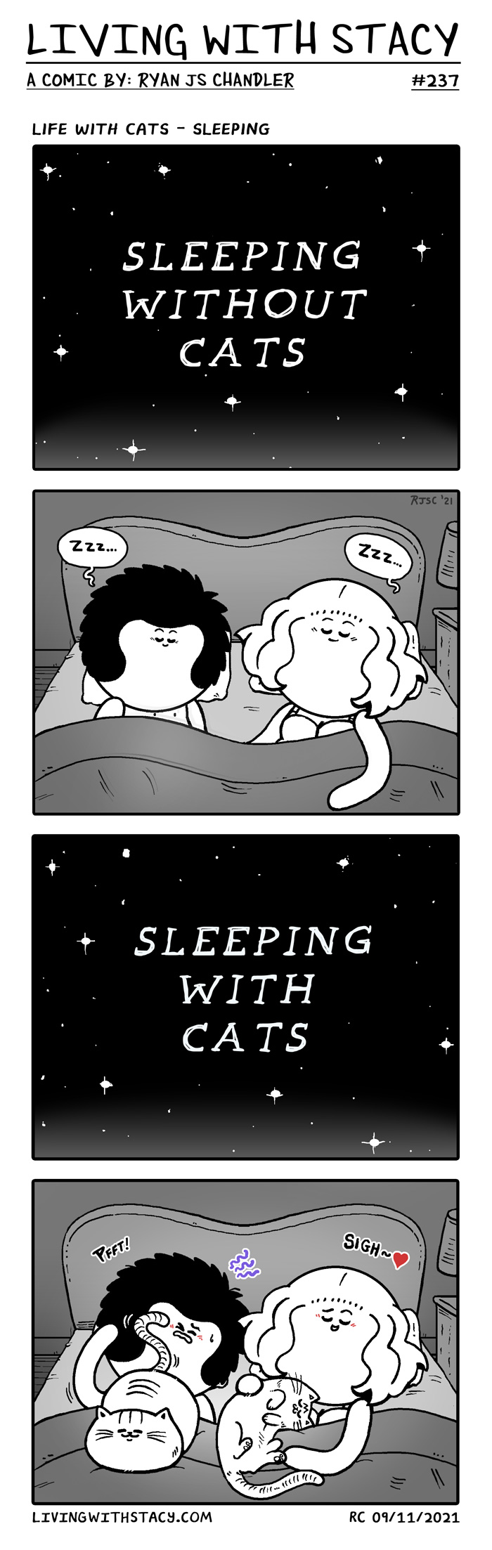 Life With Cats - Sleeping- LWS COMICS #237